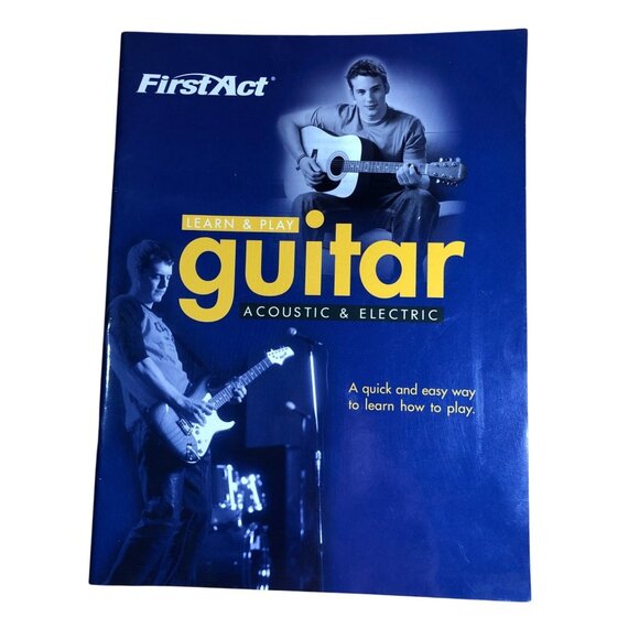 First Act Learn & Play Guitar Acoustic & Electric Instruction Book Method - Picture 1 of 6